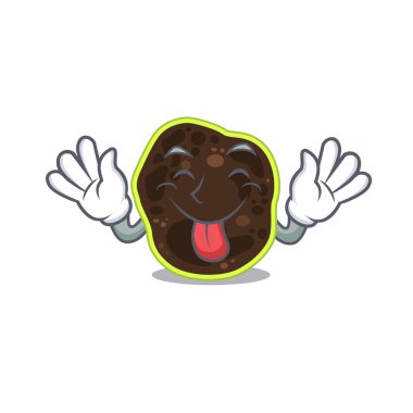 Komik bir karikatür dizaynı. Dili dışarıda.