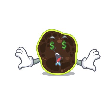 Zengin çizgi film karakteri konsepti para gözlü firmalar.