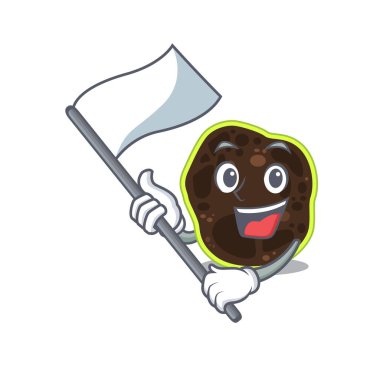 Kahraman bir firma beyaz bayrak ile maskotluk tasarımı yapıyor.