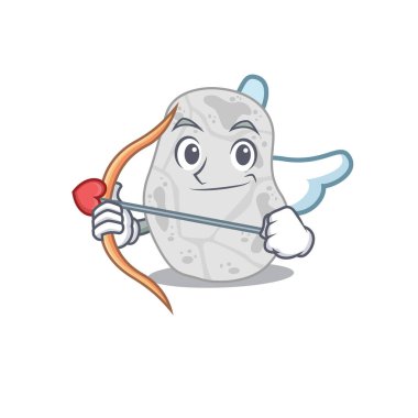 Beyaz planctomycetes in sweet romantik karikatür ile ok ile