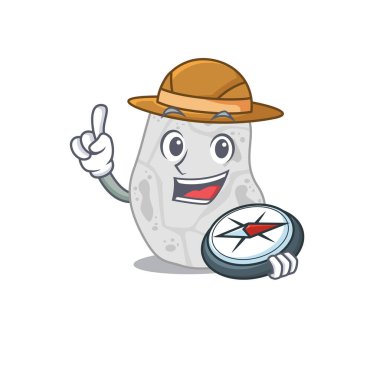 Ormanda pusula kullanan beyaz planktom tasarımcısı kaşifi.