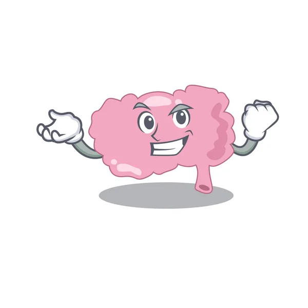 Een grappig cartoon ontwerp concept van hersenen met gelukkig gezicht — Stockvector