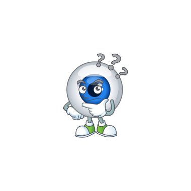 İnsan gözü maskotu tasarımı kafa karıştırıcı bir jest.