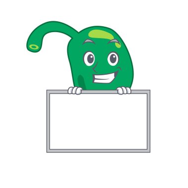 Bir panonun arkasında duran Pineal çizgi film tasarım stili