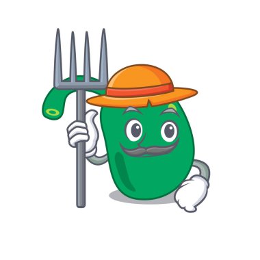 Pineal maskot tasarımı şapka takan bir çiftçi olarak çalışıyor.