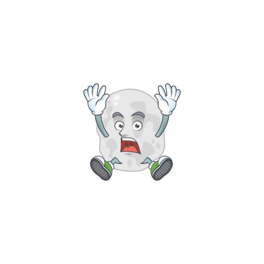 Planktomycetes 'in karikatür karakteri tasarımı şok edici bir jest.