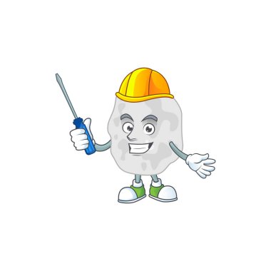 Bir otomotiv karakterindeki planctomycetes karikatürü