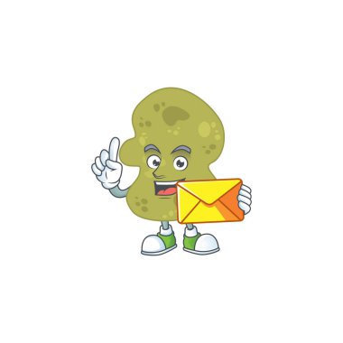 Verrucomicrobia 'nın bir karikatür resmi kahverengi zarf getirir