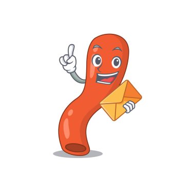 Kahverengi zarflı neşeli bir apandis tasarımı.