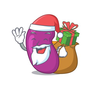 Noel Baba 'nın Noel hediyesi aldığı karikatür tasarımı.