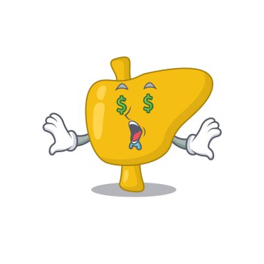 Zengin çizgi film karakteri karaciğer ve para gözlü.