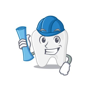 Diş Mimarı 'nın mavi izli karikatür resmi