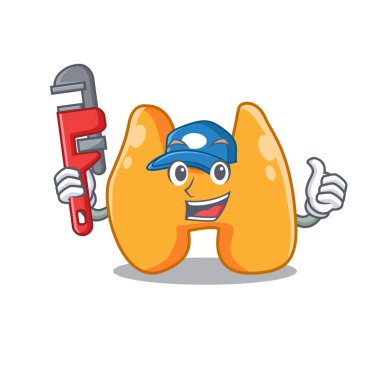 tiroidin çizgi film karakteri tasarımı bir Tesisatçı aracı olarak