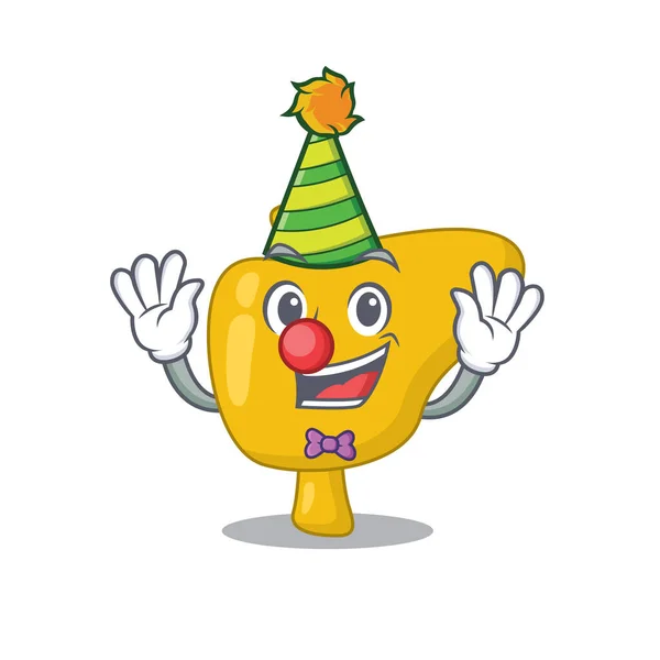 Smiley clown foie dessin animé personnage conception concept — Image vectorielle