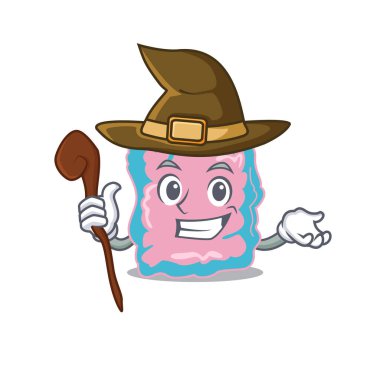 Bağırsak komik ama sinsi cadı çizgi film karakteri tasarımı