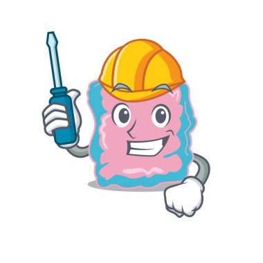 Bağırsak karikatür tasarımı bir otomotiv olarak çalıştı