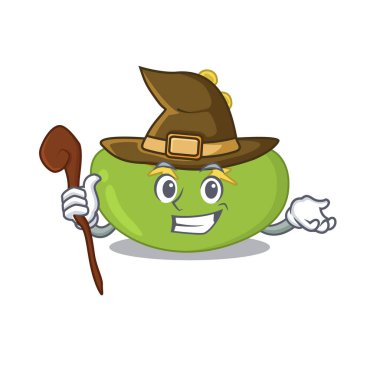 Dalak komik ama sinsi cadı çizgi film karakteri tasarımı. Vektör illüstrasyonu