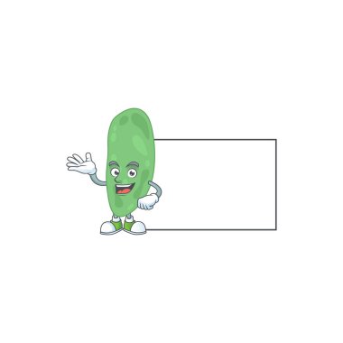 Karikatür çizimi, termos termophilus ve tahta. Vektör illüstrasyonu