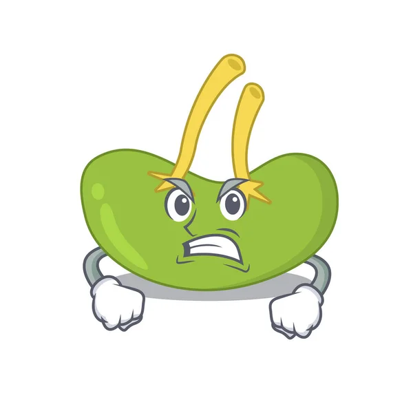 Uma imagem de desenho animado do baço mostrando um rosto com raiva — Vetor de Stock