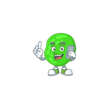 karikatür çizimi konsepti sarcina ventriculli telefonda arkadaşlarıyla konuşuyor