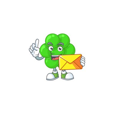 staphylococcus aureus 'un bir karikatür resmi kahverengi zarf getirir.