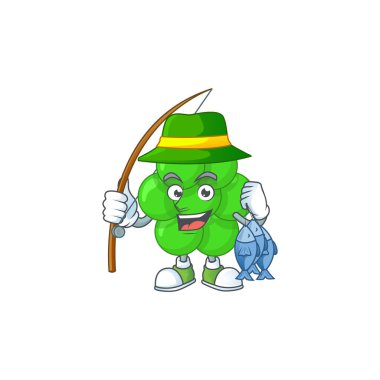 Staphylococcus aureus Fisher 'ın karikatür resmi başarılı bir balık yakalamayı başardı.