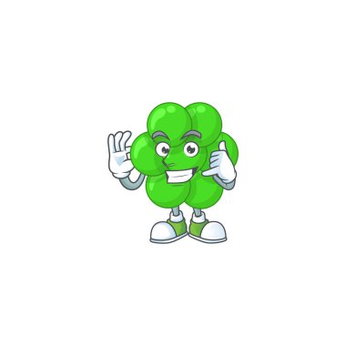 staphylococcus aureus 'un karikatür resmi bir çağrı hareketi yapar.