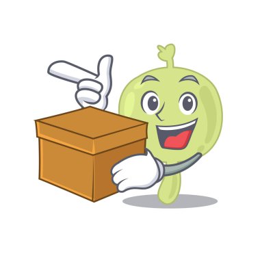 Neşeli bir lenf nodu çizgi film tasarımı konsepti.