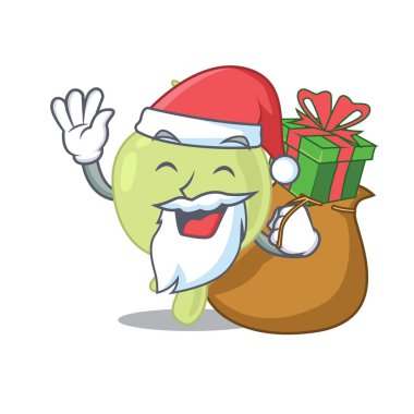 Noel Baba 'nın Noel hediyesi olan lenf düğümünün çizgi film tasarımı