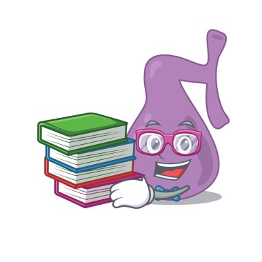 Safra kesesi maskotu tasarımı konusunda çalışkan bir öğrenci birçok kitap okudu.