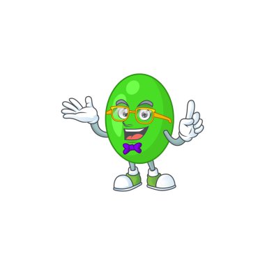 Garip gözlüklü inek tetrad çizgi film karakteri tasarımı