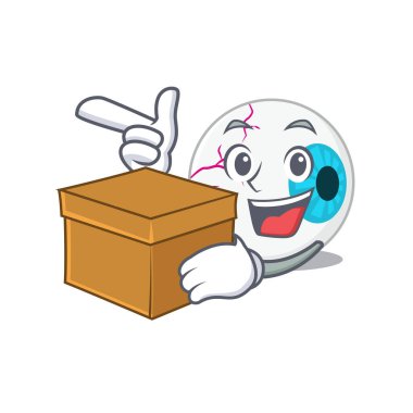 Neşeli bir göz küresi tasarım konsepti.