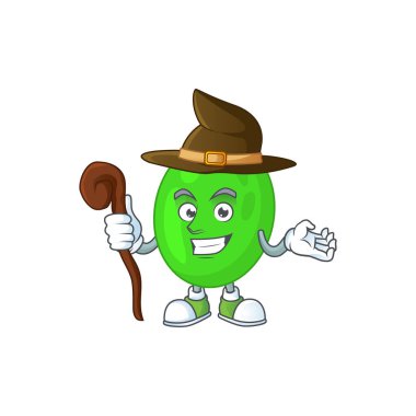 Sinsi ve kurnaz Cadı Coci çizgi film çizimi konsepti. Vektör illüstrasyonu