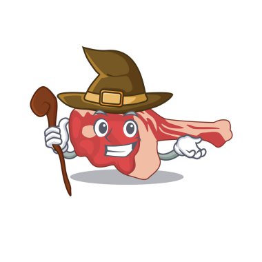 Kuzunun bacağı komik ama sinsi cadı çizgi film karakteri tasarımı