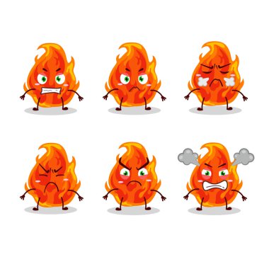 Çeşitli kızgın ifadeleri olan çizgi film karakterini kov