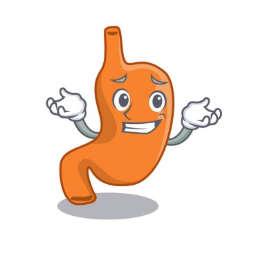 Sırıtan bir karikatür karakteri.