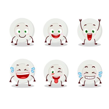 Çizgi film karakteri. Yüzünde gülümseme ifadesi olan kızgın ifade.