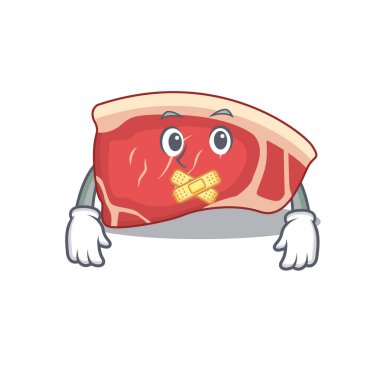 Biftek çizgi film karakteri tarzında garip sessiz bir yüzü var.