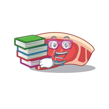 Felsefe maskotu tasarımı üzerine çalışkan bir öğrenci birçok kitap okudu.