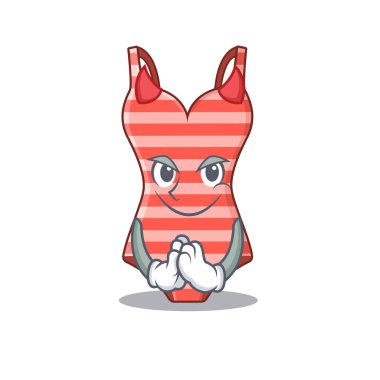 Şeytan çizgi film karakteri tasarımı gibi giyinmiş mayo.