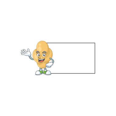 Bordetella pertusis 'in karikatür çizimi. Vektör illüstrasyonu