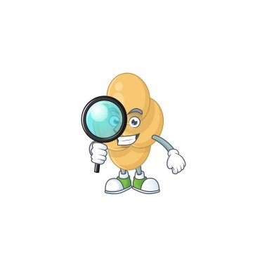 Özel dedektif olarak çalışan bordetella pertussis çizimi konsepti. Vektör illüstrasyonu