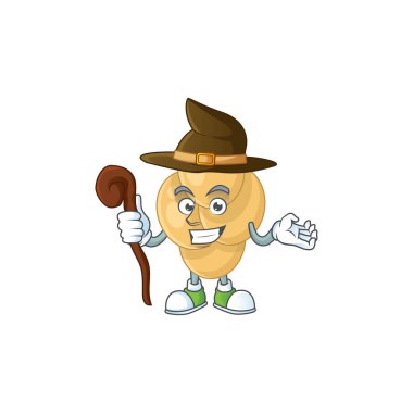 Sinsi ve kurnaz cadı bordetella pertusis çizgi film çizimi konsepti. Vektör illüstrasyonu