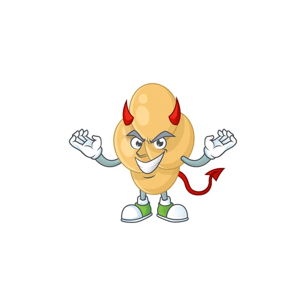 Uma Imagem Desenho Animado Bordetella Pertussis Como Personagem Diabo Ilustração — Vetor de Stock