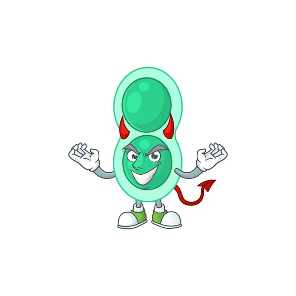 Una Imagen Dibujos Animados Streptococcus Pneumoniae Verde Como Personaje Del — Vector de stock