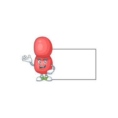 Neisseria gonorrhoeae 'nin karikatür çizimi. Vektör illüstrasyonu