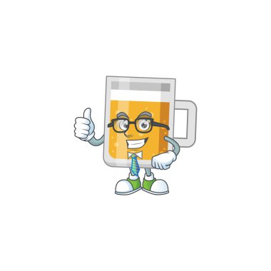 başarılı bir iş adamı olarak bir bardak bira çizimi konsepti