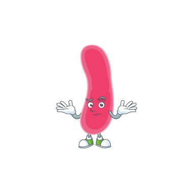 Gülen surattaki fusobacteria 'nın çizgi film görüntüsü.