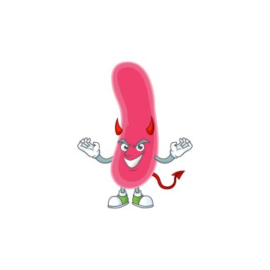 Bir şeytan karakteri olarak fusobacteria 'nın karikatür görüntüsü