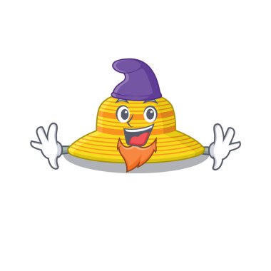 Bir Elf masalı karakteri olarak yazlık şapkanın sevimli bir çizgi filmi.